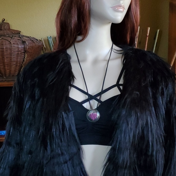 Heart Vintage Silver Stone Choker - Picture 3 of 8